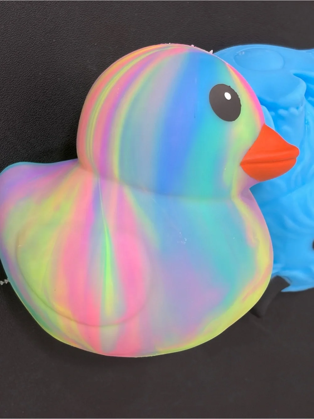 Squeezy Blue Cow & Tie-Dye Duck Squishy Toy New
